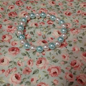 light blue, and cotton candy pink bracelet